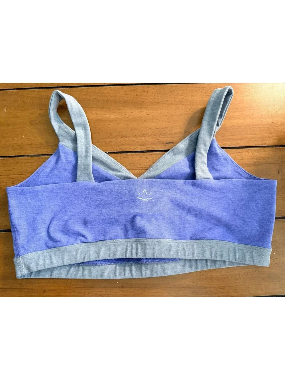 Beyond Yoga Spacedye Top Line Sports Bra Indigo Heather/Cloud Gray Heather / XL